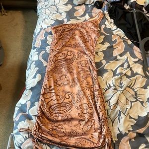 One shoulder dress with adjustable string